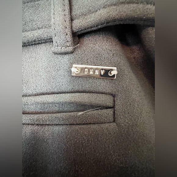 NWT DKNY Olive Green Suede Pants, Size 4P - Picture 3 of 5